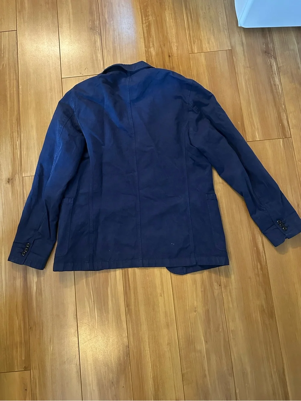 J. Crew Wallace & Barnes blue lightweight twill chore jacket, 38R